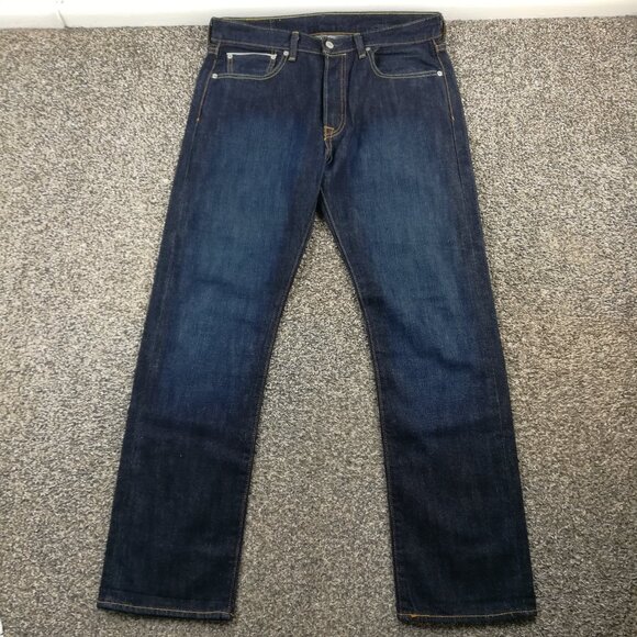 Levi’s Jeans 501 Selvedge 33x32 Straight Leg Dark Wash (Fits 34x32)